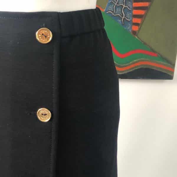 CÉLINE Skirt Vintage Sport With 8 Gold Tone Logo Buttons - Image 4