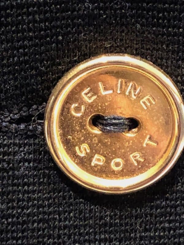 CÉLINE Skirt Vintage Sport With 8 Gold Tone Logo Buttons - Image 6