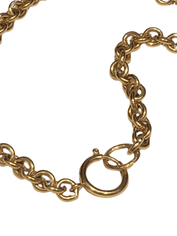 CHANEL 1994 CC Pendant Chain Necklace Vintage Gold Quilted - Image 10