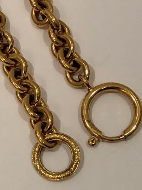 CHANEL 1994 CC Pendant Chain Necklace Vintage Gold Quilted - Image 8