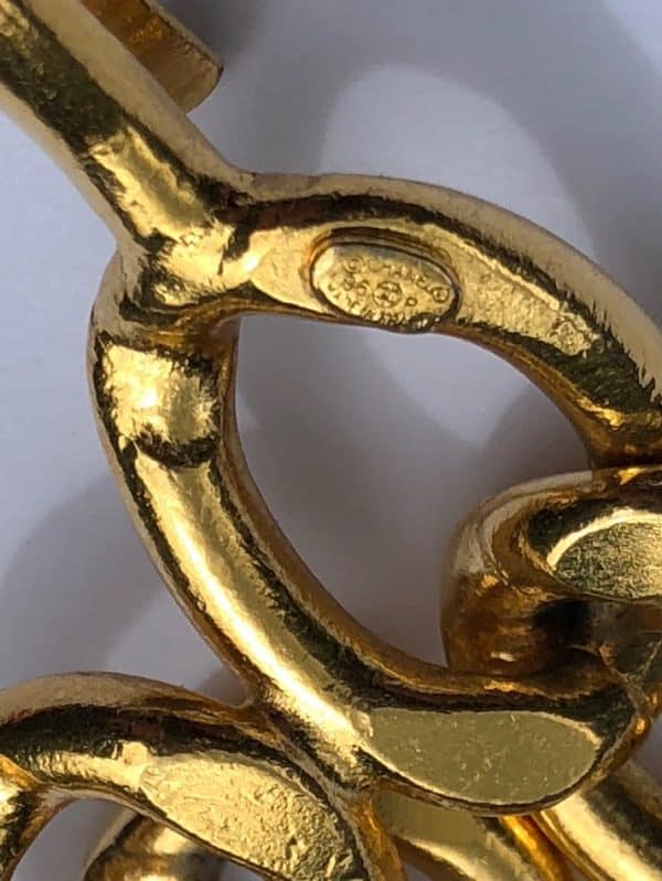 CHANEL 1996 Perfume CC Logo Clover Bag Heart Shoe Charm Chain Belt Vintage - Image 8