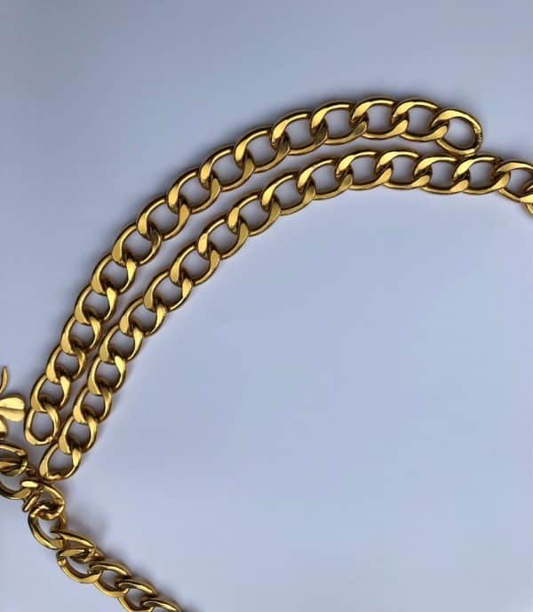 CHANEL 1996 Perfume CC Logo Clover Bag Heart Shoe Charm Chain Belt Vintage - Image 7