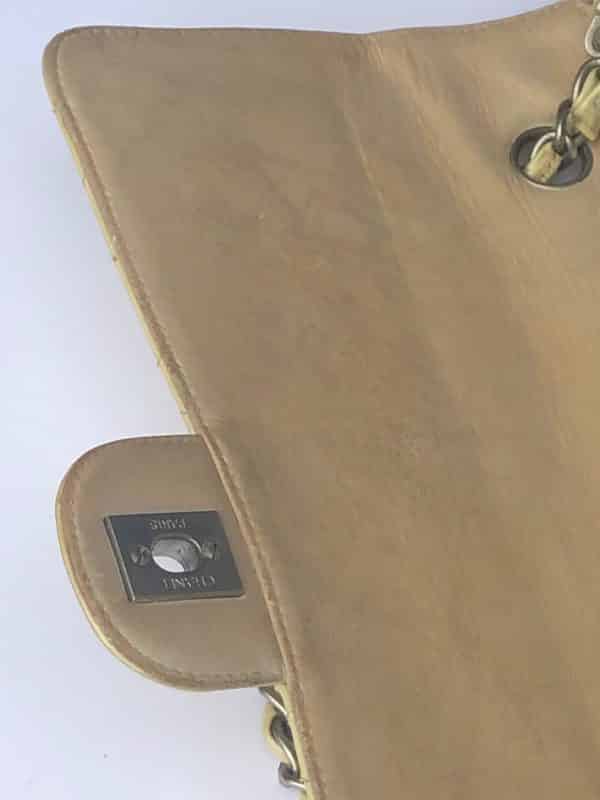 CHANEL Timeless 2.55 Flap Bag Patent Leather Cream Circa 2000 - Image 8