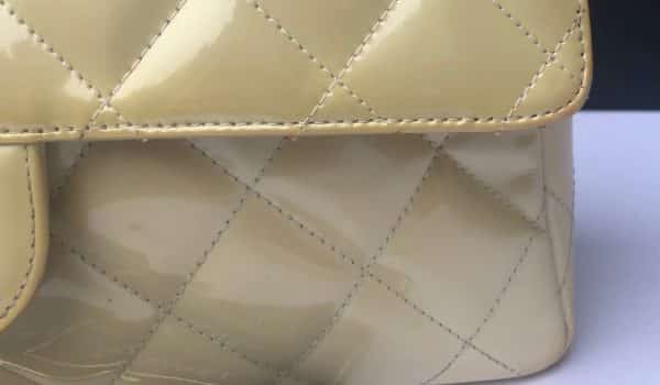 CHANEL Timeless 2.55 Flap Bag Patent Leather Cream Circa 2000 - Image 14