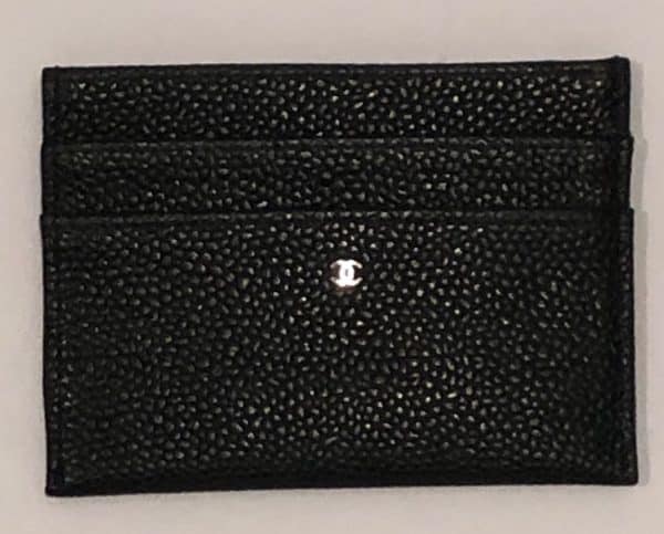 CHANEL Classic Cards Holder Caviar CC Logo Vintage - Image 3