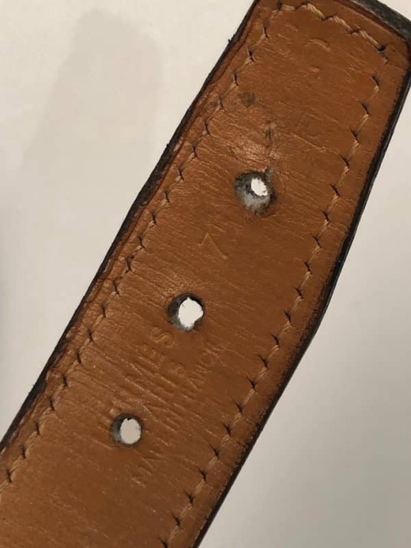 HERMÈS H Crocodile Constance Belt Black Vintage 1990s - Image 8