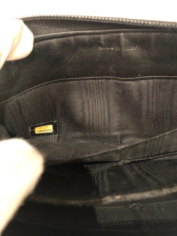 CHANEL CC Stitched Logo Long Black Wallet Zipper Vintage 2004 - Image 10