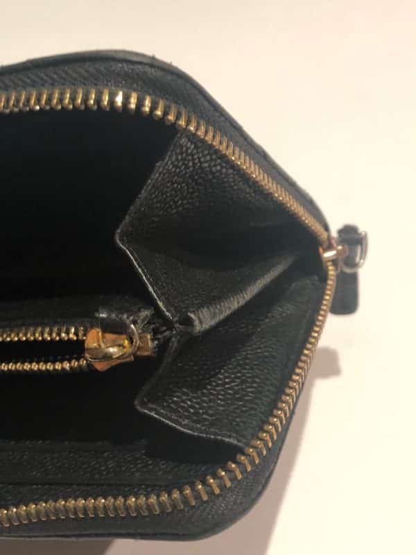 CHANEL Wallet Black Caviar Quilted CC Logo Long Vintage - Image 11