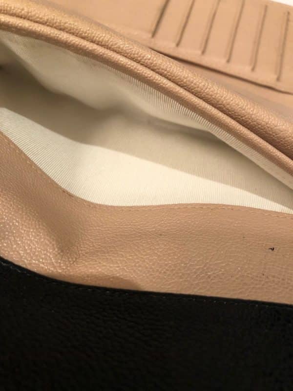 CHANEL Wallet Quilted CC Logo Black Cream Long Fold Purse 2008 - Image 6