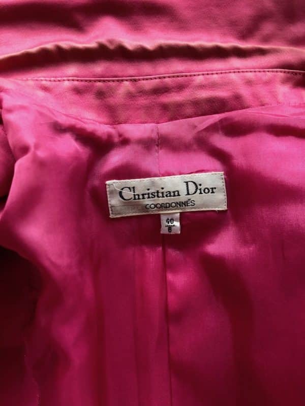 CHRISTIAN DIOR Vintage Pink Double-Breasted Blazer Circa 1990s - Image 10