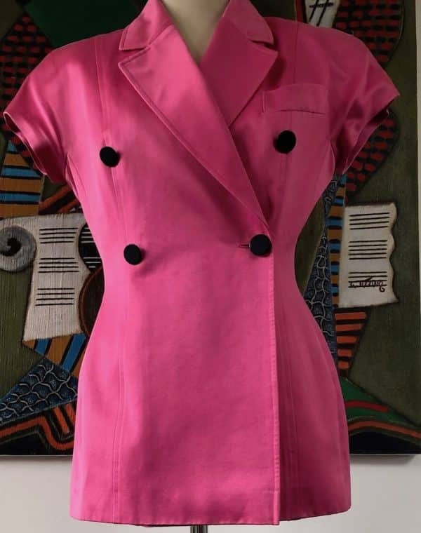 CHRISTIAN DIOR Vintage Pink Double-Breasted Blazer Circa 1990s - Image 3