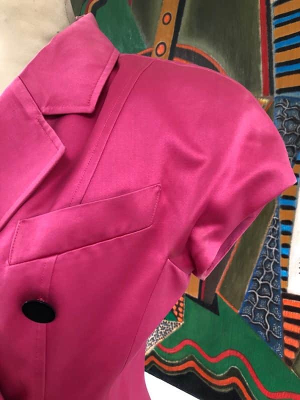 CHRISTIAN DIOR Vintage Pink Double-Breasted Blazer Circa 1990s - Image 6