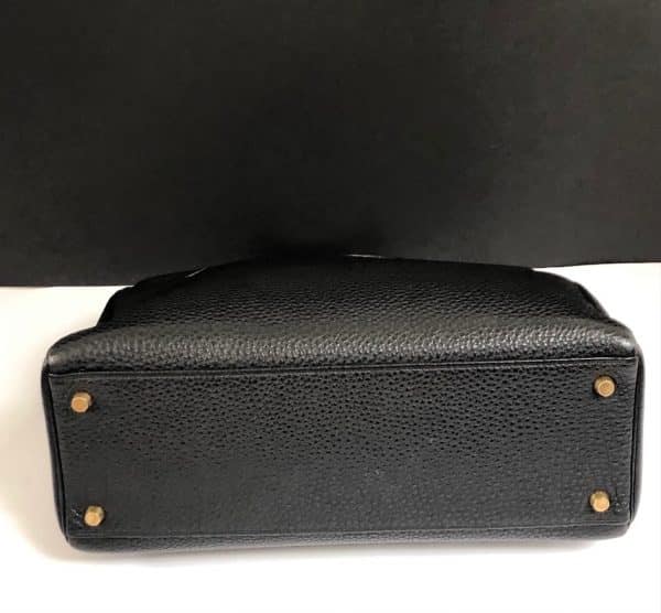 HERMÈS Kelly 32 Black Togo Retourné Gold With Strap W/Box 2003 - Image 13