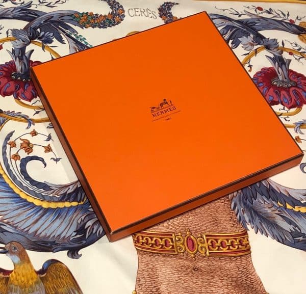 HERMÈS Scarf Cerès By Françoise Faconnet Purple Multi W/Box - Image 3