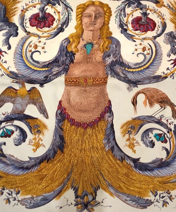 HERMÈS Scarf Cerès By Françoise Faconnet Purple Multi W/Box - Image 2