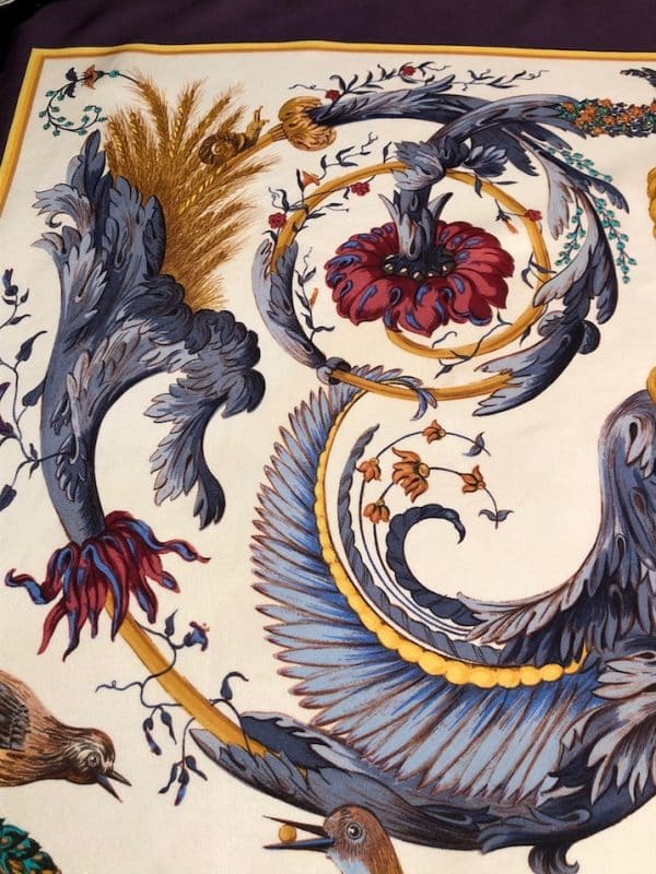 HERMÈS Scarf Cerès By Françoise Faconnet Purple Multi W/Box - Image 10