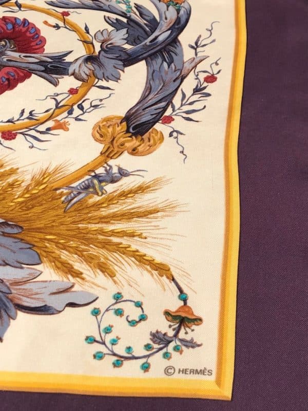 HERMÈS Scarf Cerès By Françoise Faconnet Purple Multi W/Box - Image 5