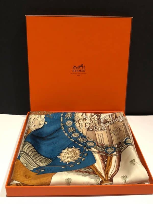 HERMÈS Scarf Napoléon By Philippe Ledoux 1963 Collector W/Box - Image 13