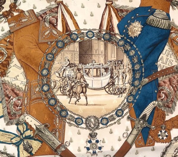 HERMÈS Scarf Napoléon By Philippe Ledoux 1963 Collector W/Box - Image 2