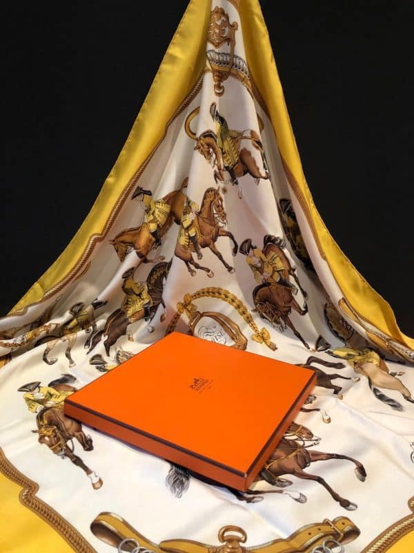 HERMÈS Scarf Reprise By Philippe Ledoux 1970 Collector W/Box