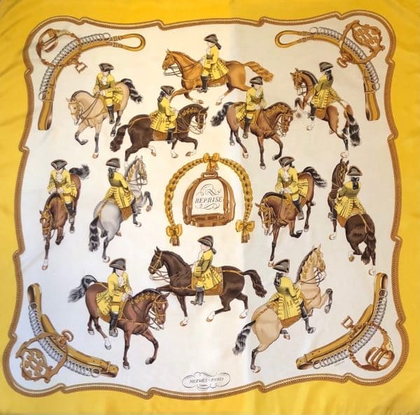 HERMÈS Scarf Reprise By Philippe Ledoux 1970 Collector W/Box - Image 9