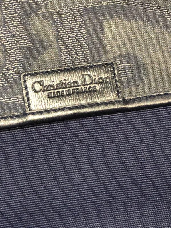 CHRISTIAN DIOR 1990s Bobby Dior Monogram Shoulder Bag Navy Vintage - Image 9