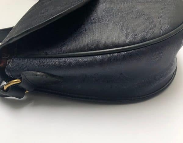 CHRISTIAN DIOR 1990s Bobby Dior Monogram Shoulder Bag Navy Vintage - Image 8