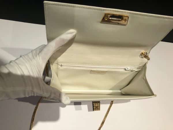 CHRISTIAN DIOR Vintage Leather Chain Bag Houndstooth CD Logo Clasp Circa 1980 - Image 13