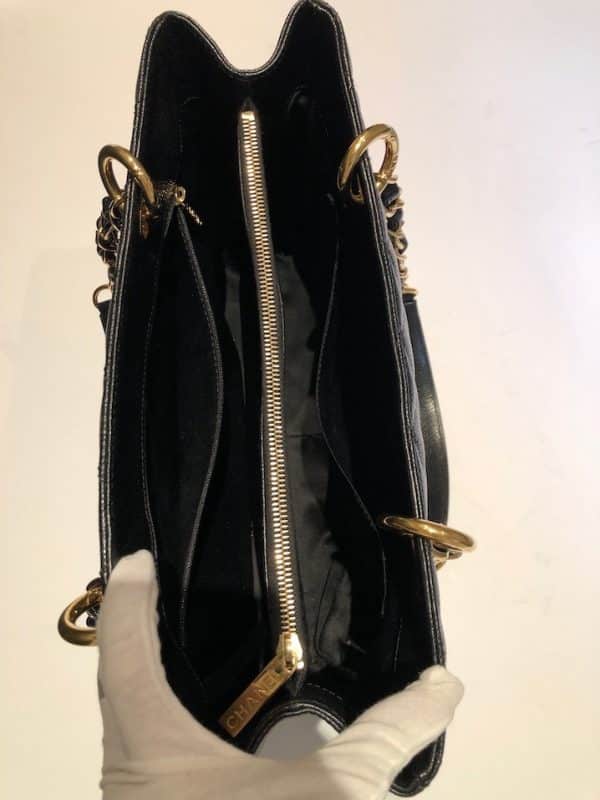 CHANEL GST Grand Shopping Tote Black Large Bag 2014 - Image 11