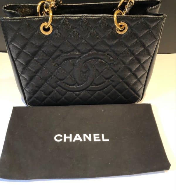 CHANEL GST Grand Shopping Tote Black Large Bag 2014 - Image 16