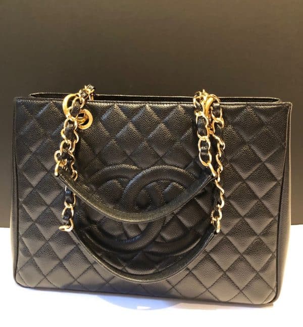 CHANEL GST Grand Shopping Tote Black Large Bag 2014