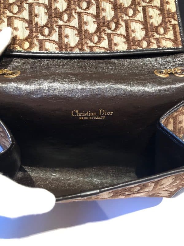 CHRISTIAN DIOR Vintage CD logo Monogram Canvas Shoulder Chain Bag Circa 1970-1980 - Image 13