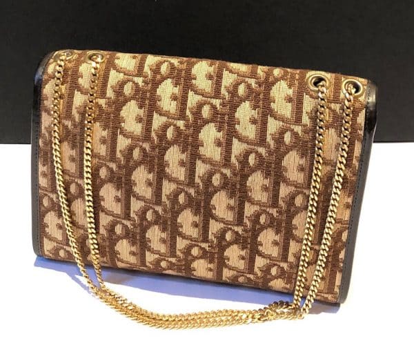 CHRISTIAN DIOR Vintage CD logo Monogram Canvas Shoulder Chain Bag Circa 1970-1980 - Image 5