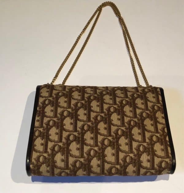 CHRISTIAN DIOR Vintage CD logo Monogram Canvas Shoulder Chain Bag Circa 1970-1980 - Image 6