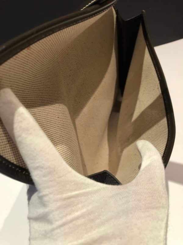 HERMÈS 1985 Jige Clutch Box Leather Never Worn W/Box Vintage - Image 13