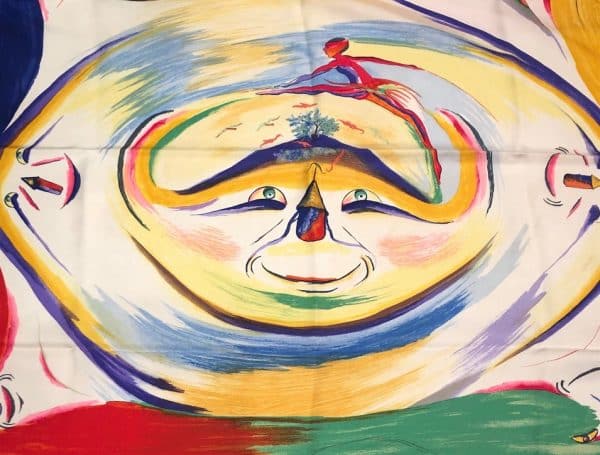 HERMÈS Scarf Smiles In The Third Millenary By Sefedin Ibrahim Alamin 2000 W/Box - Image 9