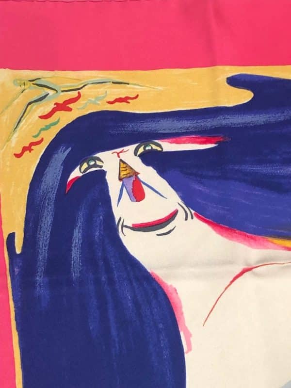 HERMÈS Scarf Smiles In The Third Millenary By Sefedin Ibrahim Alamin 2000 W/Box - Image 11