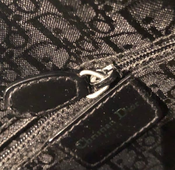 CHRISTIAN DIOR Large LADY DIOR Bag Black Patent Cannage Calfskin - Image 10