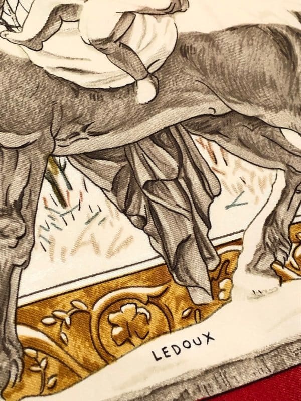 HERMÈS Scarf L'Hiver By Ledoux 1968 W/Box - Image 6