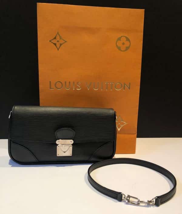 LOUIS VUITTON Vintage Epi Black MM Bag Circa 1990s - Image 2