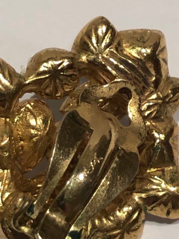 YVES SAINT-LAURENT Vintage Necklace Earrings Flower Set Gripoix Gold Circa 1990s - Image 10