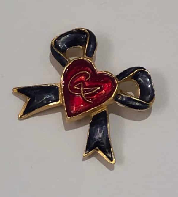 CHRISTIAN LACROIX ENAMEL VINTAGE BROOCH