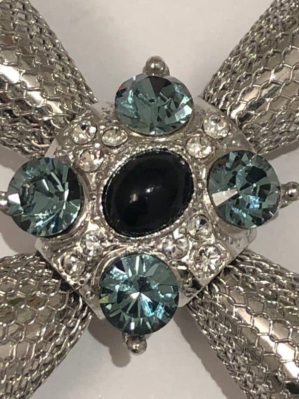 CHRISTIAN LACROIX Large Brooch Pin Star Aquamarine & Cabochon - Image 3