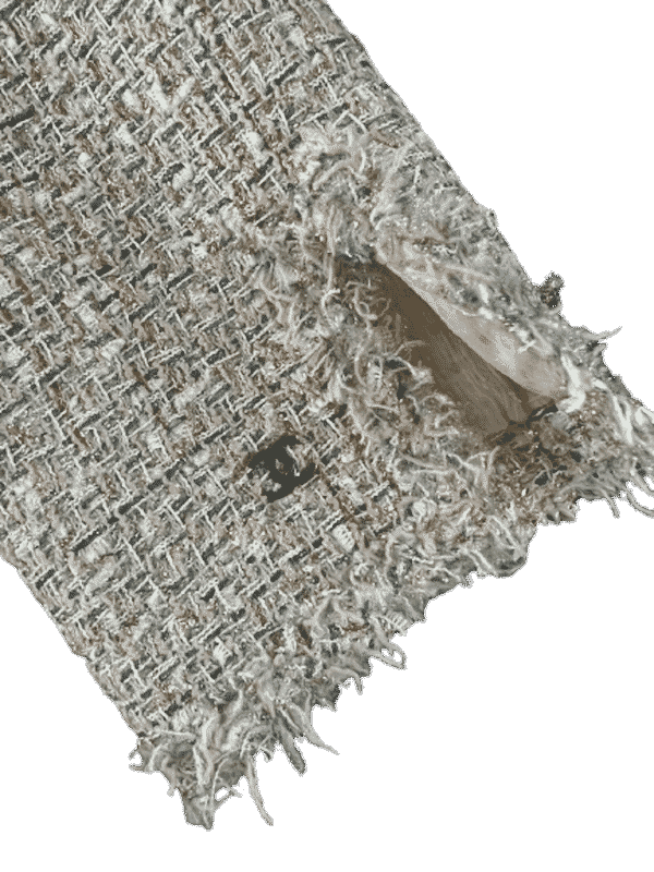 CHANEL 2005 Spring Multi Colour Tweed Short Jacket With Metallic Gold - Image 3