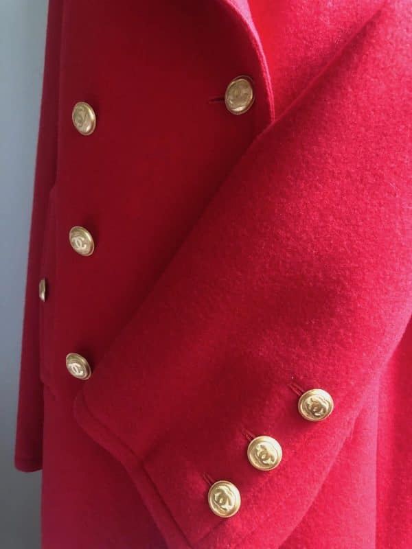 CHANEL Vintage CC Logo 12 Buttons Double-Breasted Jacket 1990s - Image 6