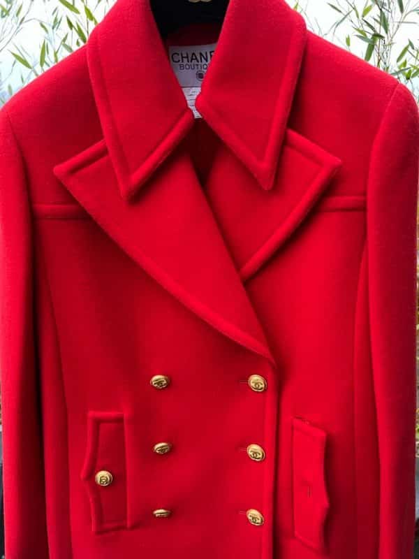 CHANEL Vintage CC Logo 12 Buttons Double-Breasted Jacket 1990s - Image 3