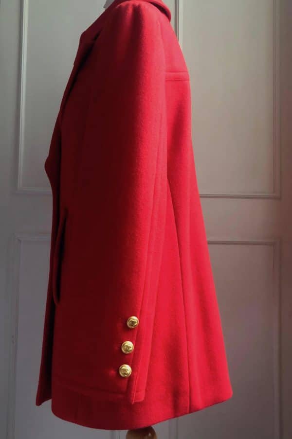 Chanel cc logo buttons coat