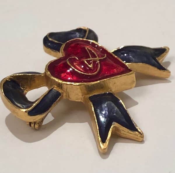 CHRISTIAN LACROIX VINTAGE ENAMEL BROOCH
