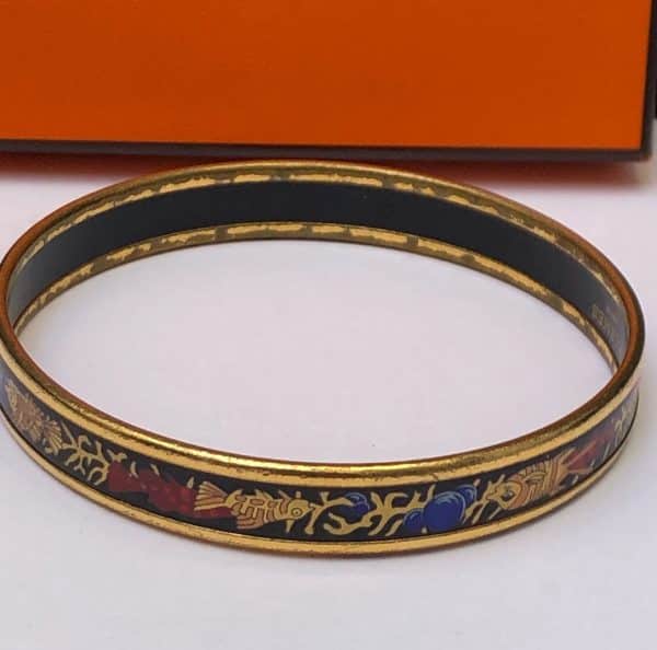 HERMÈS Vintage Bangle Fishes & Corals