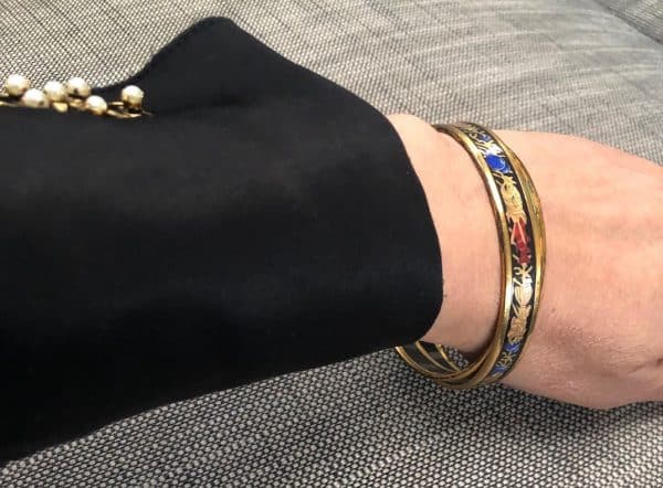 Hermès 1969 Vintage Bangle Sea Theme Fishes & Corals